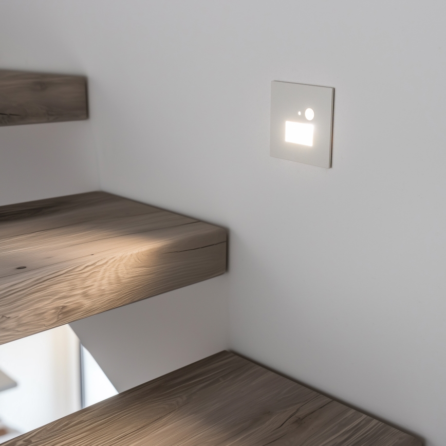 LED Schodiskové svietidlo s pohybovým senzorom LED/1,5W/230V 3000K/4000K/6500K