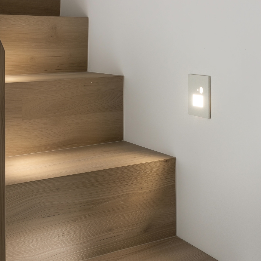 LED Schodiskové svietidlo s pohybovým senzorom LED/1,5W/230V 3000K/4000K/6500K