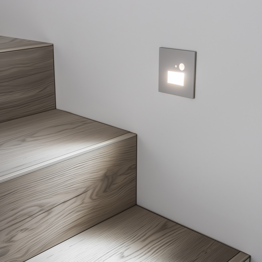 LED Schodiskové svietidlo s pohybovým senzorom LED/1,5W/230V 3000K/4000K/6500K