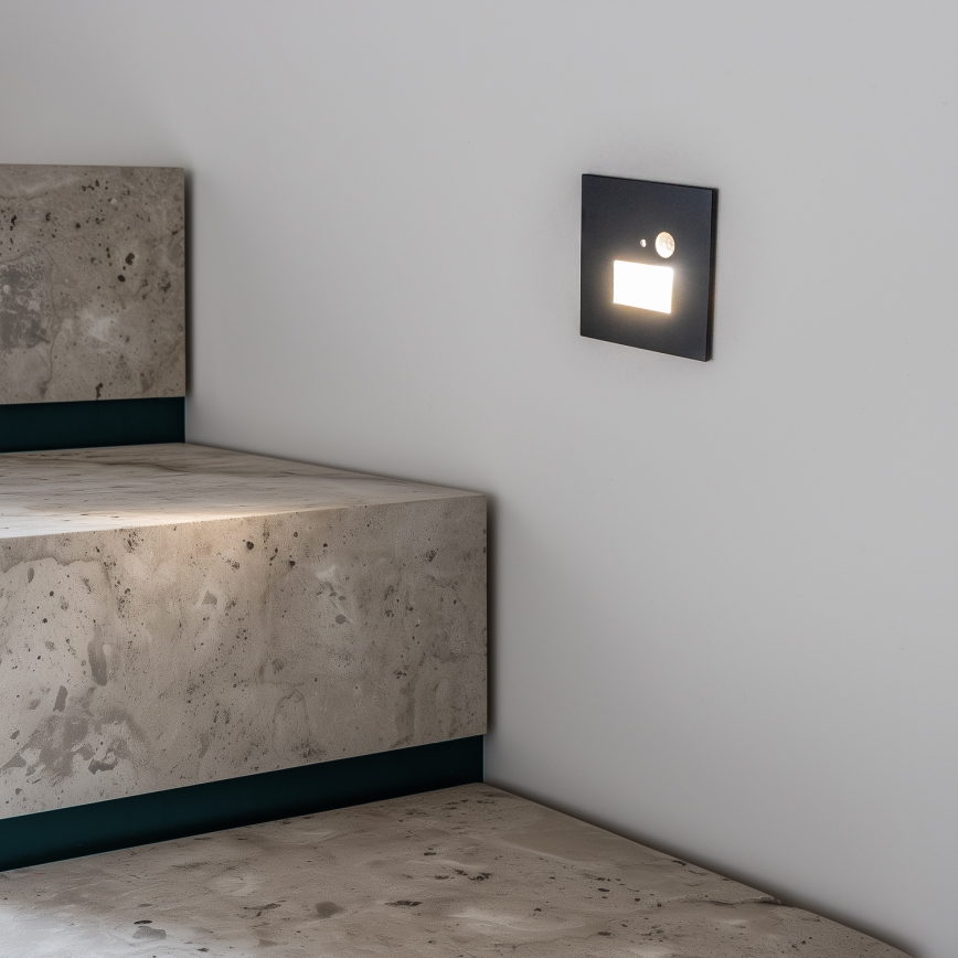 LED Schodiskové svietidlo s pohybovým senzorom LED/1,5W/230V 3000K/4000K/6500K