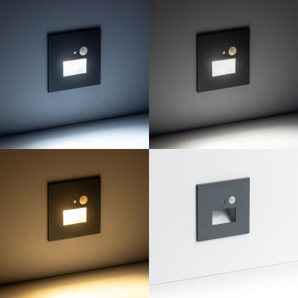 LED Schodiskové svietidlo s pohybovým senzorom LED/1,5W/230V 3000K/4000K/6500K