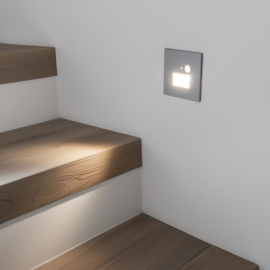 LED Schodiskové svietidlo s pohybovým senzorom LED/1,5W/230V 3000K/4000K/6500K