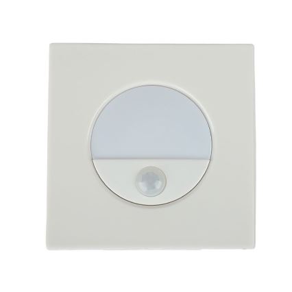 LED Schodiskové svietidlo s pohybovým senzorom LED/3W/230V 4000K biela
