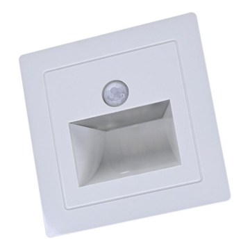 LED Schodiskové svietidlo so snímačom pohybu a súmraku LED/3W/230V 3000K biela