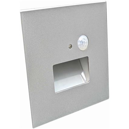 LED schodiskové svietidlo s pohybovým a súmrakovým snímačom LED/1,5W/230V 3000/4000/6000K sivé