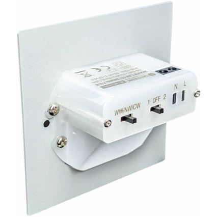 LED schodiskové svietidlo s pohybovým a súmrakovým snímačom LED/1,5W/230V 3000/4000/6000K sivé