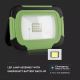 LED Smievateľný nabíjací reflektor SAMSUNG CHIP + funkcia SOS LED/10W/3,7V/USB IP44 4000K zelená