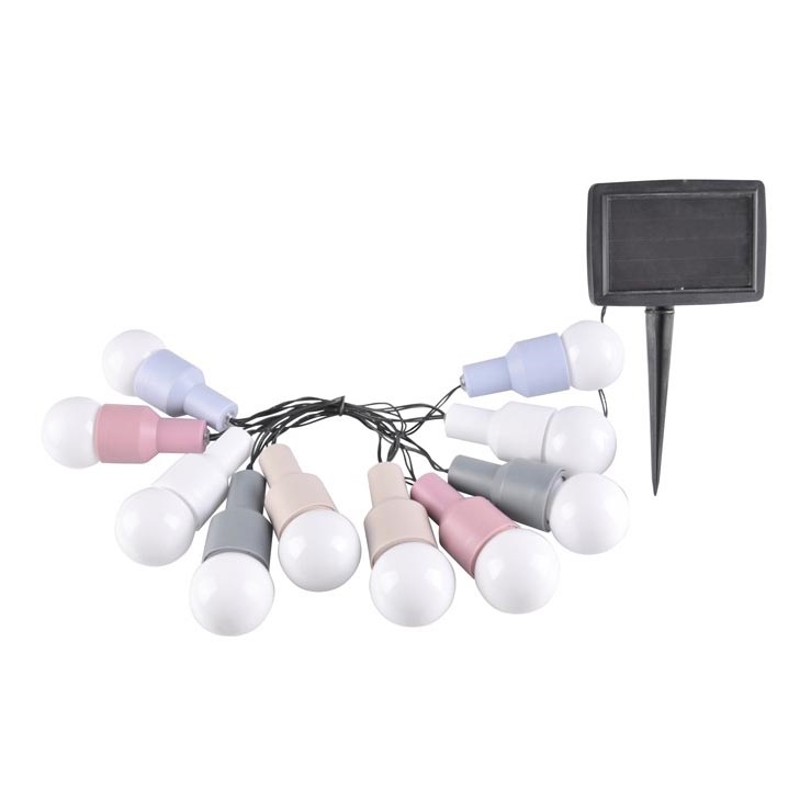 LED Solárna dekoračná reťaz PASTEL 10xLED/1,2V 3,8 m IP44