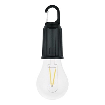 LED solárna dobíjateľná baterka LUMINA LUMO LED/USB 300 mAh čierna