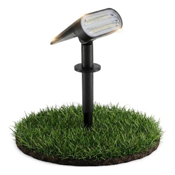 LED solárna lampa 2 v 1 LED/3,7 V 1200 mAh IP54 čierna