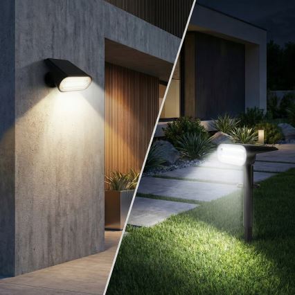 LED solárna lampa 2 v 1 LED/3,7 V 1200 mAh IP54 čierna