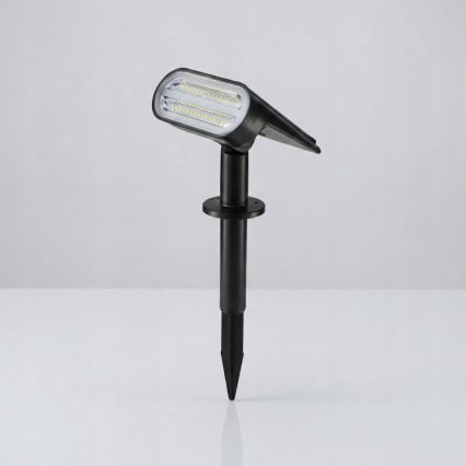 LED solárna lampa 2 v 1 LED/3,7 V 1200 mAh IP54 čierna