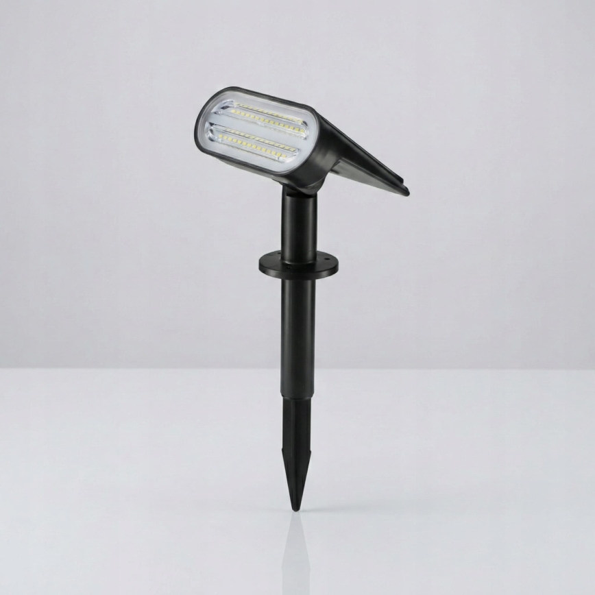 LED solárna lampa 2 v 1 LED/3,7 V 1200 mAh IP54 čierna