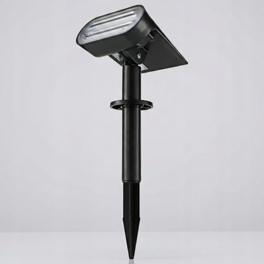 LED solárna lampa 2 v 1 LED/3,7 V 1200 mAh IP54 čierna