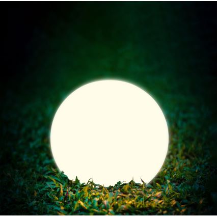 LED Solárna lampa BALL LED/3,7V 2000 mAh pr. 50 cm IP65 biela