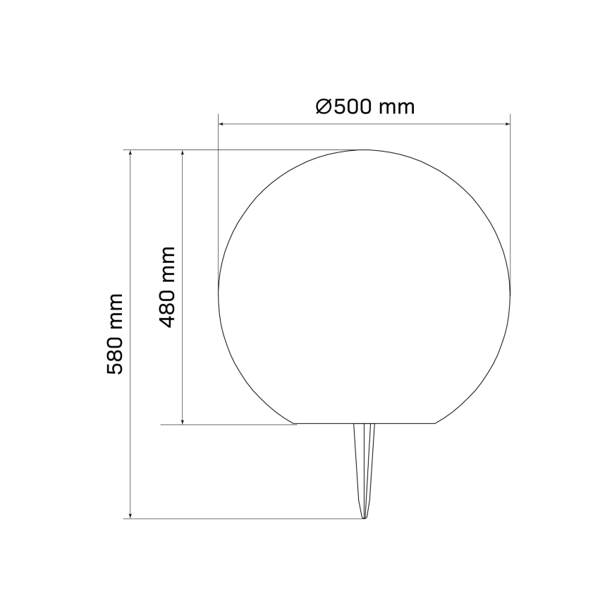 LED Solárna lampa BALL LED/3,7V 2000 mAh pr. 50 cm IP65 biela