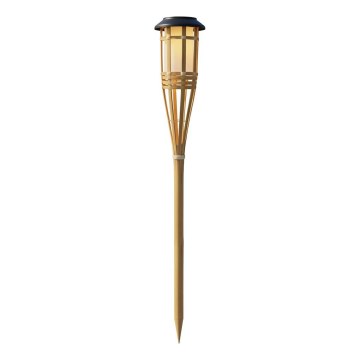 LED Solárna lampa BAMBOO LED/1,2V 150 mAh 1800K 56 cm IP44 béžová