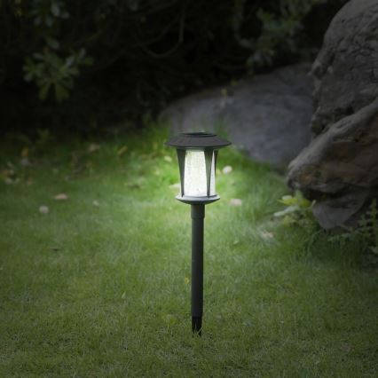 LED Solárna lampa BOLTON LED/1,2V IP44 čierna