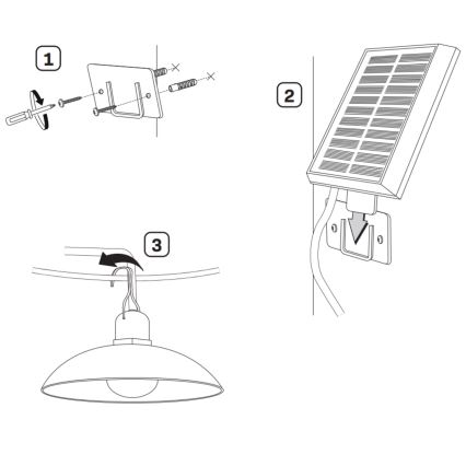 LED Solárna lampa CELINA LED/1,8W/3,7V 2400 mAh IP44 + diaľkové ovládanie