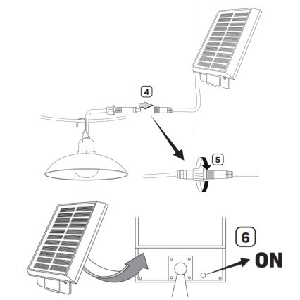 LED Solárna lampa CELINA LED/1,8W/3,7V 2400 mAh IP44 + diaľkové ovládanie