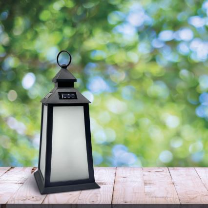 LED Solárna lampa FENIX LED/1,2V 200 mAh IP44 čierna