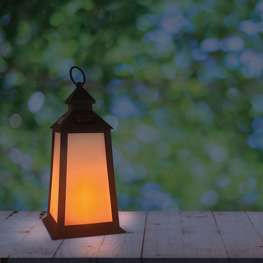 LED Solárna lampa FENIX LED/1,2V 200 mAh IP44 čierna