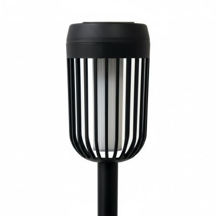 LED solárna lampa FLAME LED/1,2V 100 mAh 1800K 37 cm IP44 čierna