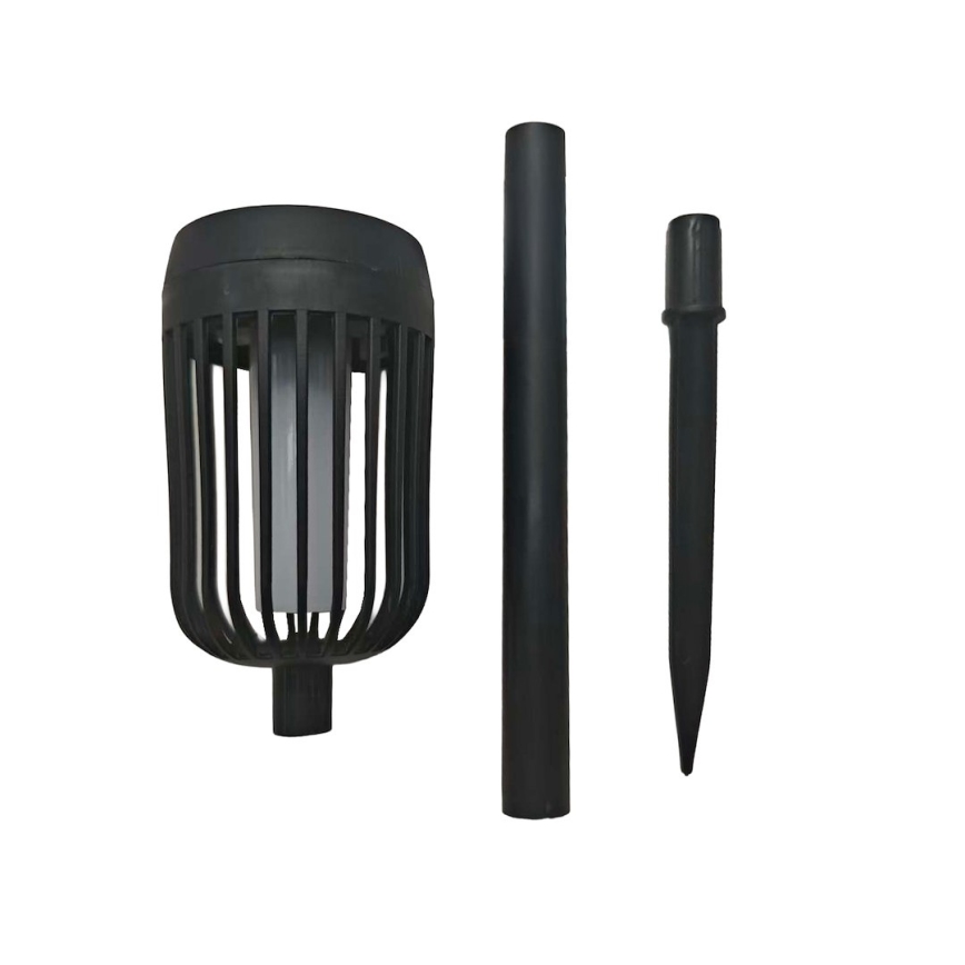 LED solárna lampa FLAME LED/1,2V 100 mAh 1800K 37 cm IP44 čierna