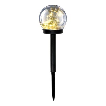 LED Solárna lampa GLEAM LED/1,2V 3000K IP44 40 mAh priehľadná/čierna