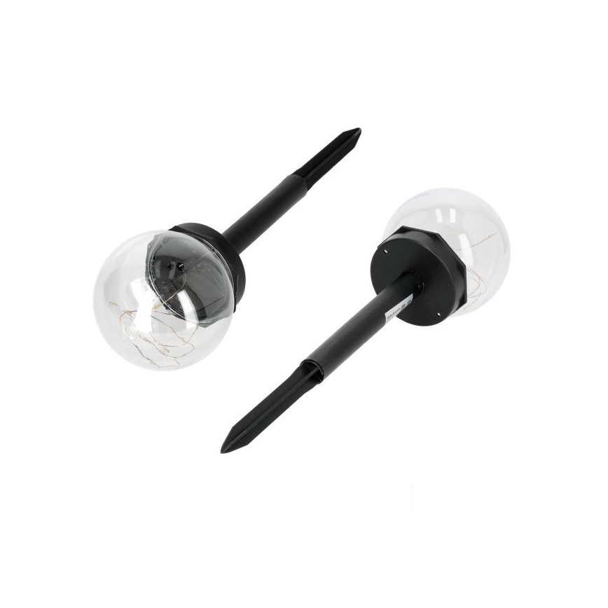 LED Solárna lampa GLEAM LED/1,2V 3000K IP44 40 mAh priehľadná/čierna