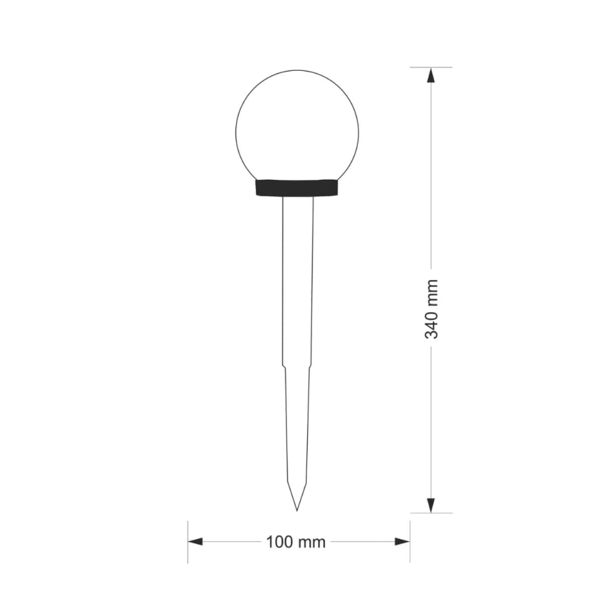 LED Solárna lampa KULA LED/1,2V IP44
