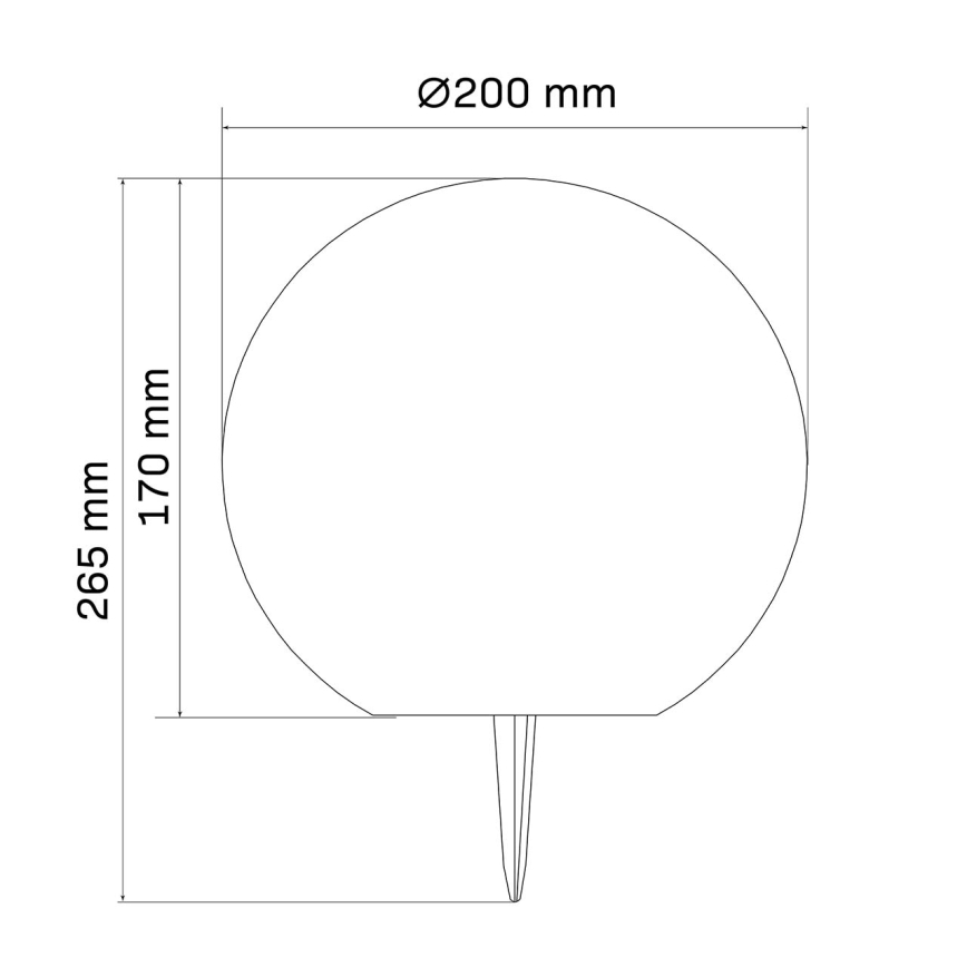 LED solárna lampa KULA LED/3,2V 3000/4000/6500K priemer 20 cm 500 mAh IP65 biela