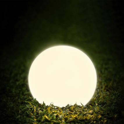 LED solárna lampa KULA LED/3,7V 3000/4000/6500K pr. 40 cm 2000 mAh IP65 biela