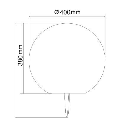 LED solárna lampa KULA LED/3,7V 3000/4000/6500K pr. 40 cm 2000 mAh IP65 biela