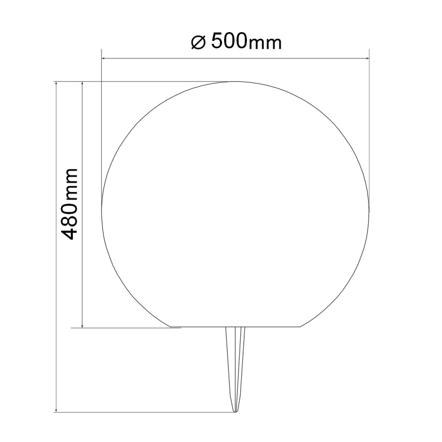 LED Solárna lampa KULA LED/3,7V 3000/4000/6500K pr. 50 cm 2000 mAh IP65 biela