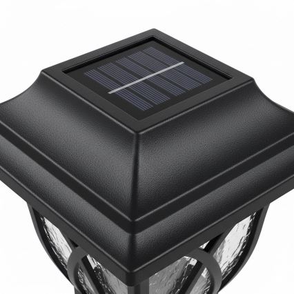 LED solárna lampa LAWN LED/1,2V 100 mAh 3000K 44 cm IP44 čierna