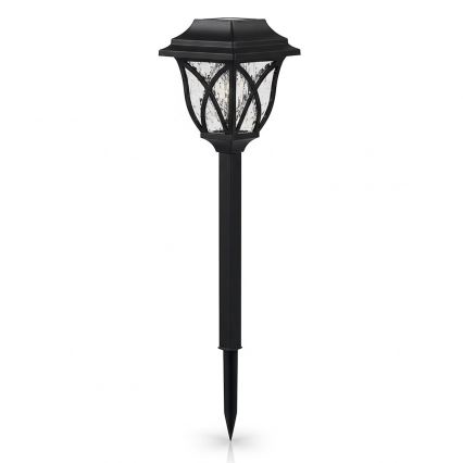 LED solárna lampa LAWN LED/1,2V 100 mAh 3000K 44 cm IP44 čierna