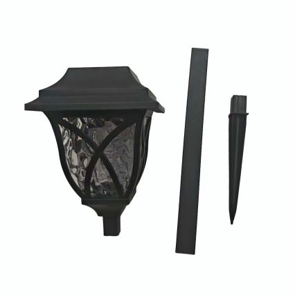 LED solárna lampa LAWN LED/1,2V 100 mAh 3000K 44 cm IP44 čierna