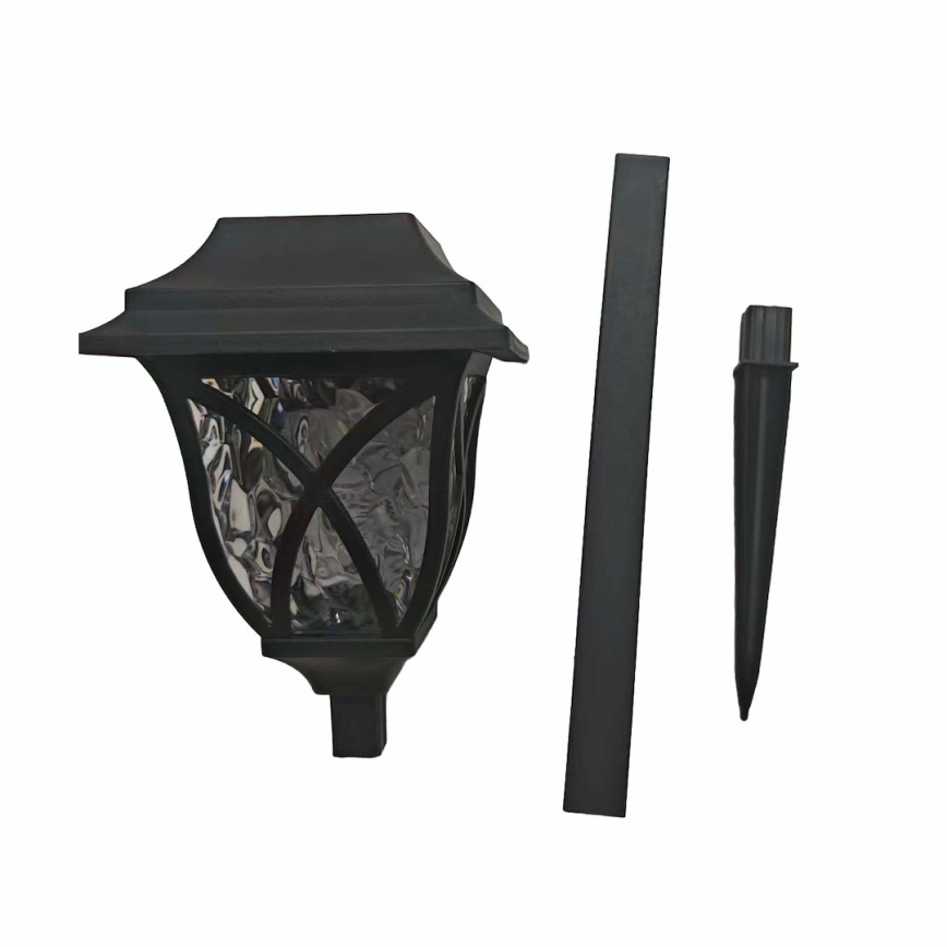 LED solárna lampa LAWN LED/1,2V 100 mAh 3000K 44 cm IP44 čierna