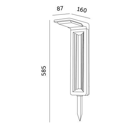 LED Solárna lampa LED/0,2W/3,7V 6500K IP44 2200 mAh