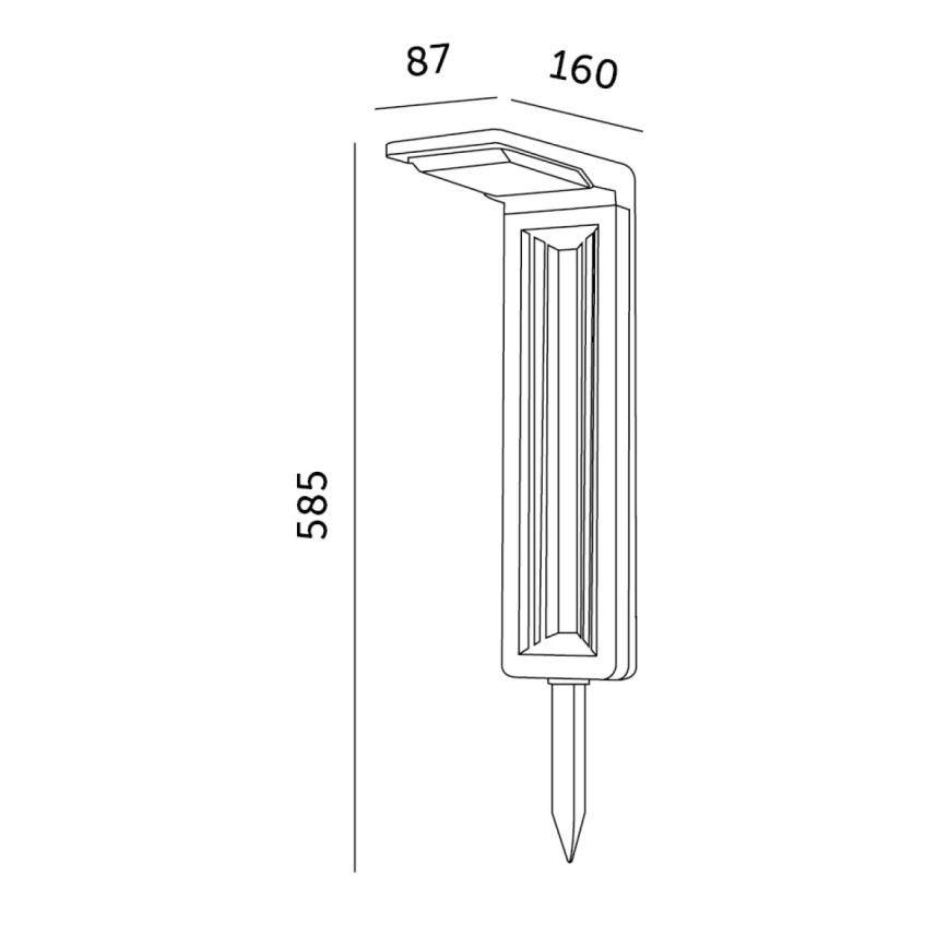 LED Solárna lampa LED/0,2W/3,7V 6500K IP44 2200 mAh