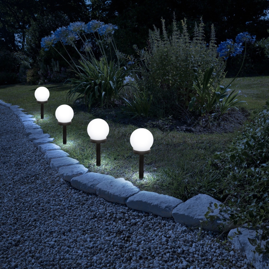 LED Solárna lampa LED/1,2V 40mAh IP44 čierna