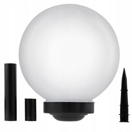 LED solárna lampa LED/1,2V 6500K 200 mAh pr. 25 cm IP44 biela/čierna