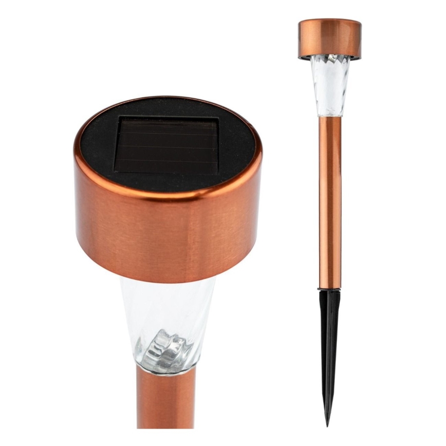 LED Solárna lampa LED/2V 40 mAh IP44 medená