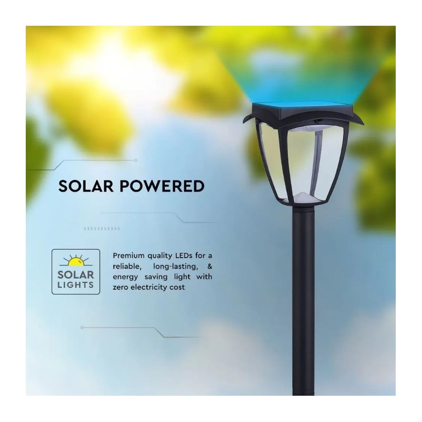 LED Solárna lampa LED/2W/230V 93 cm 3000/6000K IP65 2200 mAh