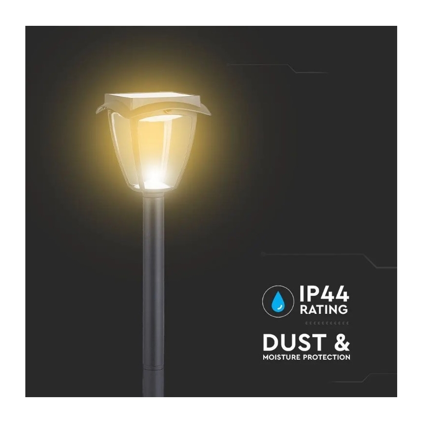 LED Solárna lampa LED/2W/230V 93 cm 3000/6000K IP65