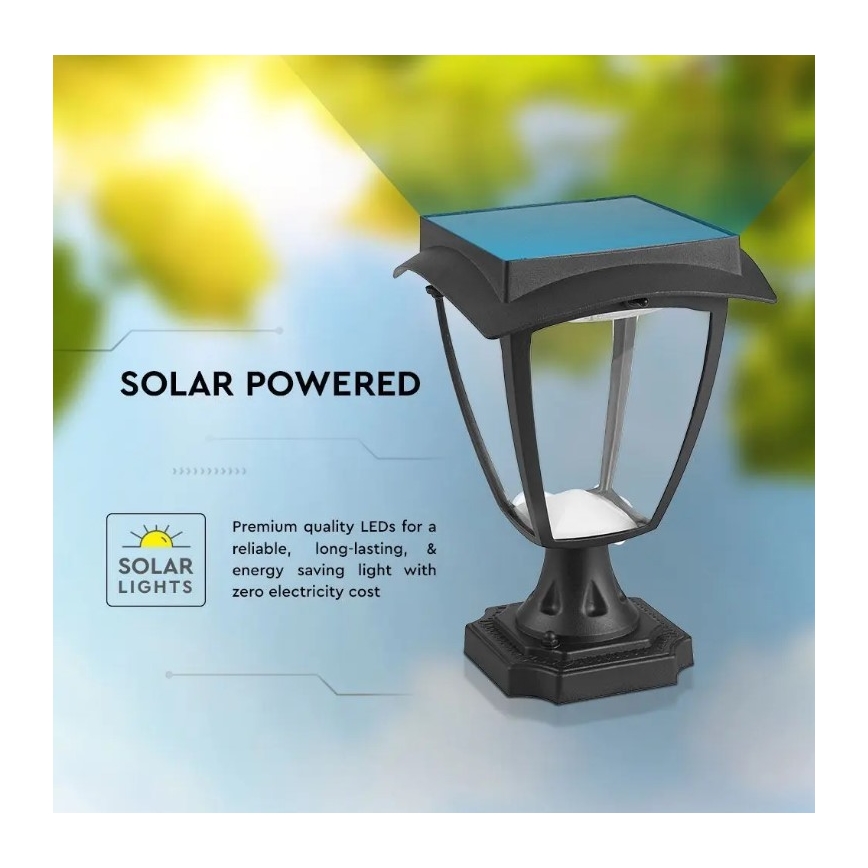 LED Solárna lampa LED/2W/3,7V 3000/6000K IP65 2200 mAh