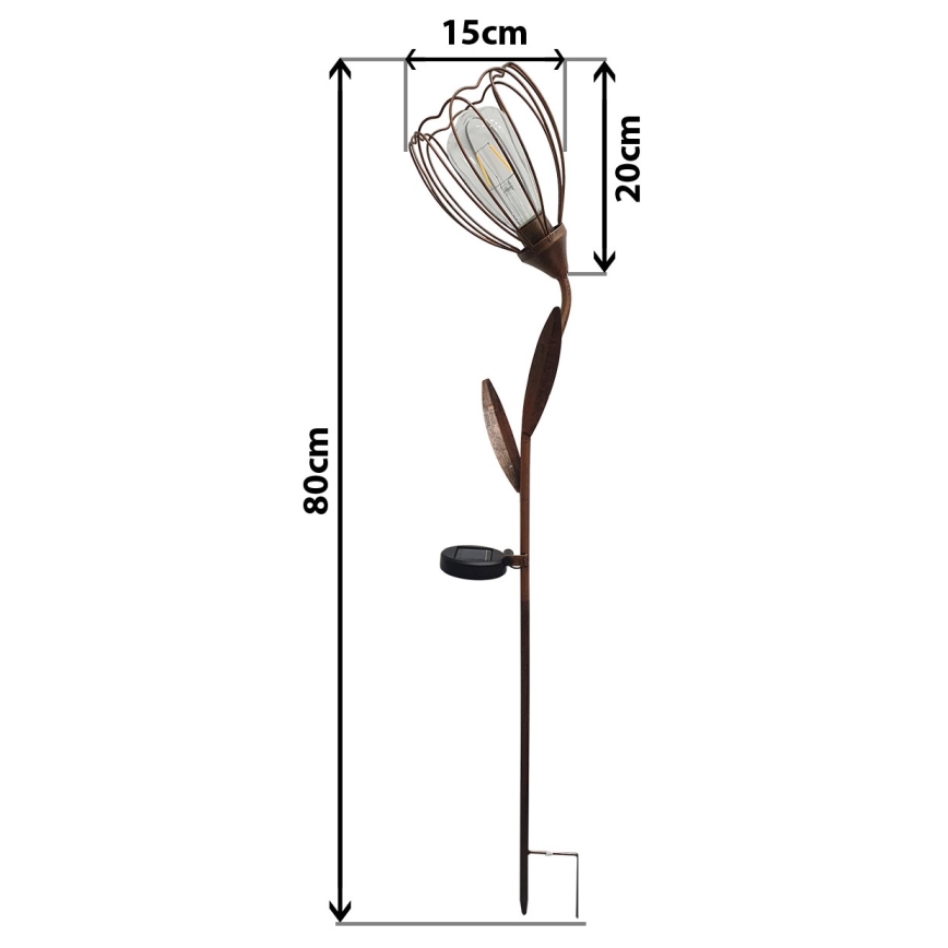 LED Solárna lampa LILLY 1xE27/1,2V IP44