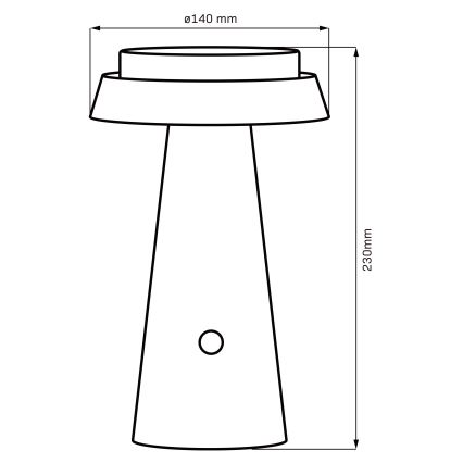 LED Stmievateľná dotyková solárny lampa MARAKESZ LED/3,7V USB 3600 mAh 1800/2700/3000K IP54 šedá