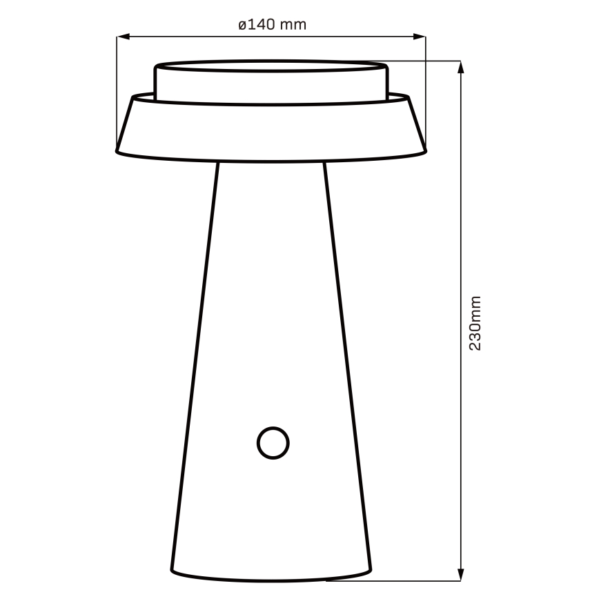 LED Stmievateľná dotyková solárny lampa MARAKESZ LED/3,7V USB 3600 mAh 1800/2700/3000K IP54 šedá